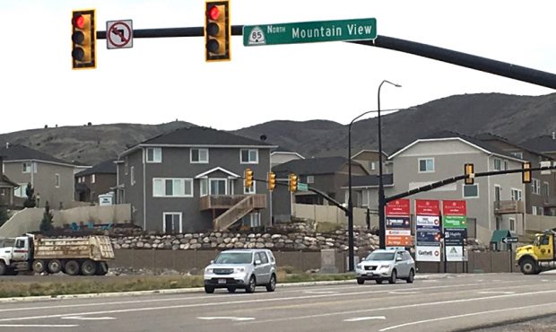 The intersection on Mountain View Corridor near the Rosecrest development in Herriman,...
