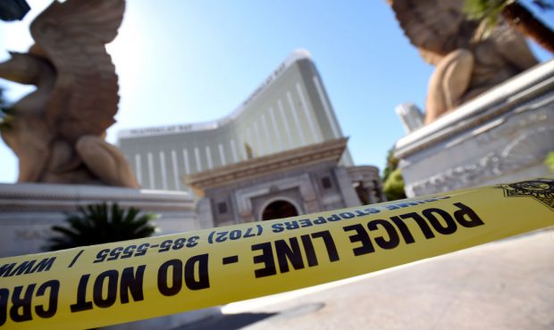 FILE: Police tape blocks an entrance at the Mandalay Bay Resort & Casino on October 4, 2017 in Las ...