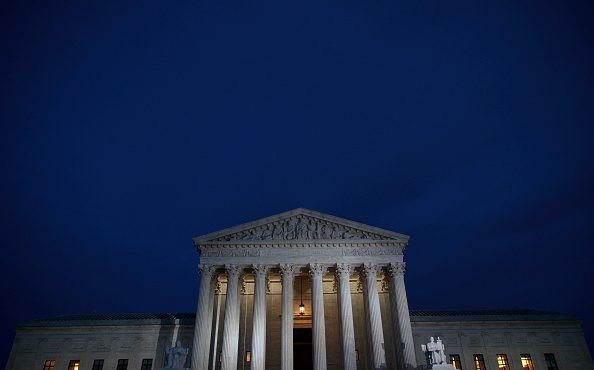 The Supreme Court of the United States of America. (Photo by Drew Angerer/Getty Images)...