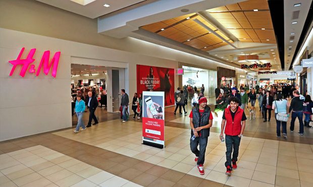 FILE - Shoppers walk through the Fashion Place Mall looking for 'Black Friday" deals on November 25...