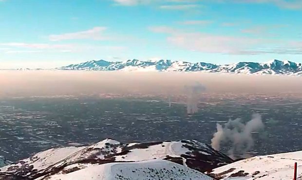 The Wasatch Front bad air quality due to the inversion. (KSL TV)...