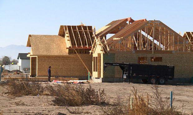 A home under construction in western, unincorporated Weber County. (KSL-TV)...