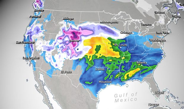 Parts of Wyoming and Nebraska are under blizzard warnings while there are Winter Storm Warnings and...