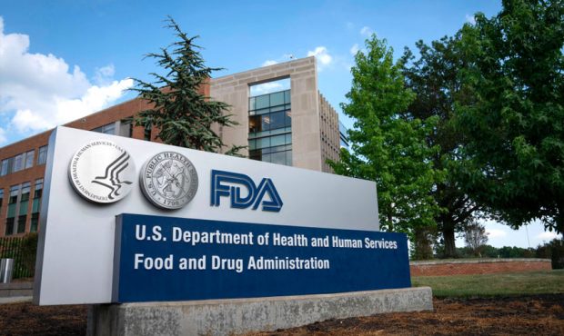 A sign for the Food And Drug Administration is seen outside of the headquarters on July 20, 2020 in...