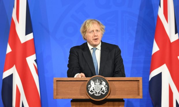 Prime Minister Boris Johnson, gives a media briefing on coronavirus (Covid-19) in Downing Street on...