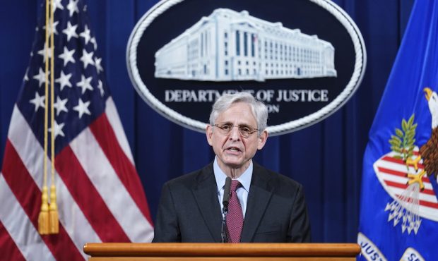 Attorney General Merrick Garland speaks about a jury’s verdict in the case against former Minneap...