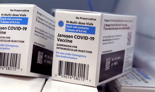 FILE: Johnson & Johnson's Janssen COVID-19 vaccine. (Photo by Scott Olson/Getty Images)...
