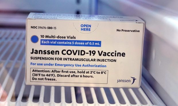 FILE: Johnson & Johnson's Janssen COVID-19 vaccine is stored for use with United Airlines employees...