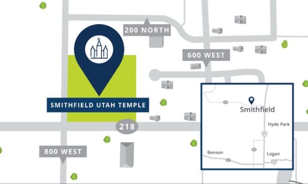 The location of the Smithfield Utah Temple. (The Church of Jesus Christ of Latter-day Saints)...