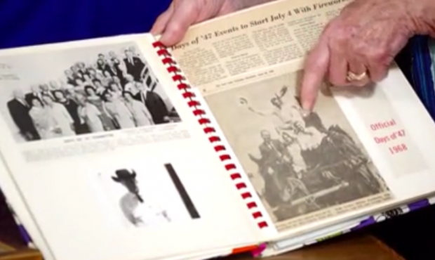 A scrapbook keeps a record of how important volunteers have been the survival of The Days of '47 ev...