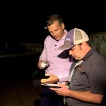 KSL Investigator Mike Headrick and Cooper MacCourtney, an environmental health scientist with the Salt Lake County Health Department, compare decibel readings on Salt Lake’s Capitol Hill on Friday, July 23. (KSL TV)