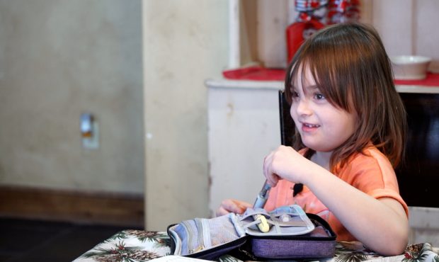 Bella Staker, age 6, got type 1 diabetes a few days after contracting COVID-19. (KSL TV)...