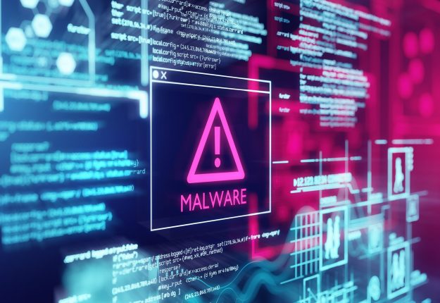 error message shows malware on computer screen