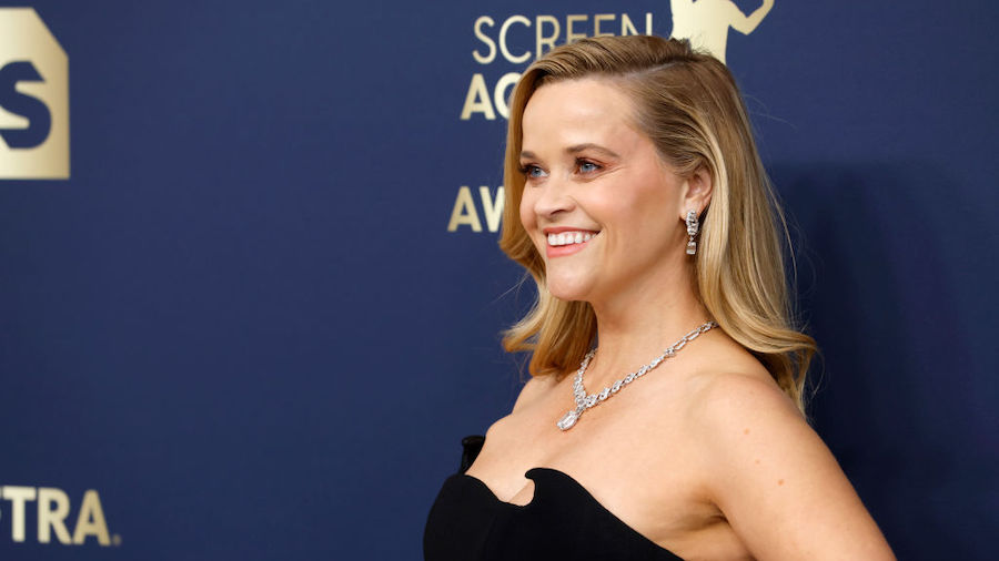 Reese Witherspoon attends the 28th Annual Screen Actors Guild Awards at Barker Hangar on February ...