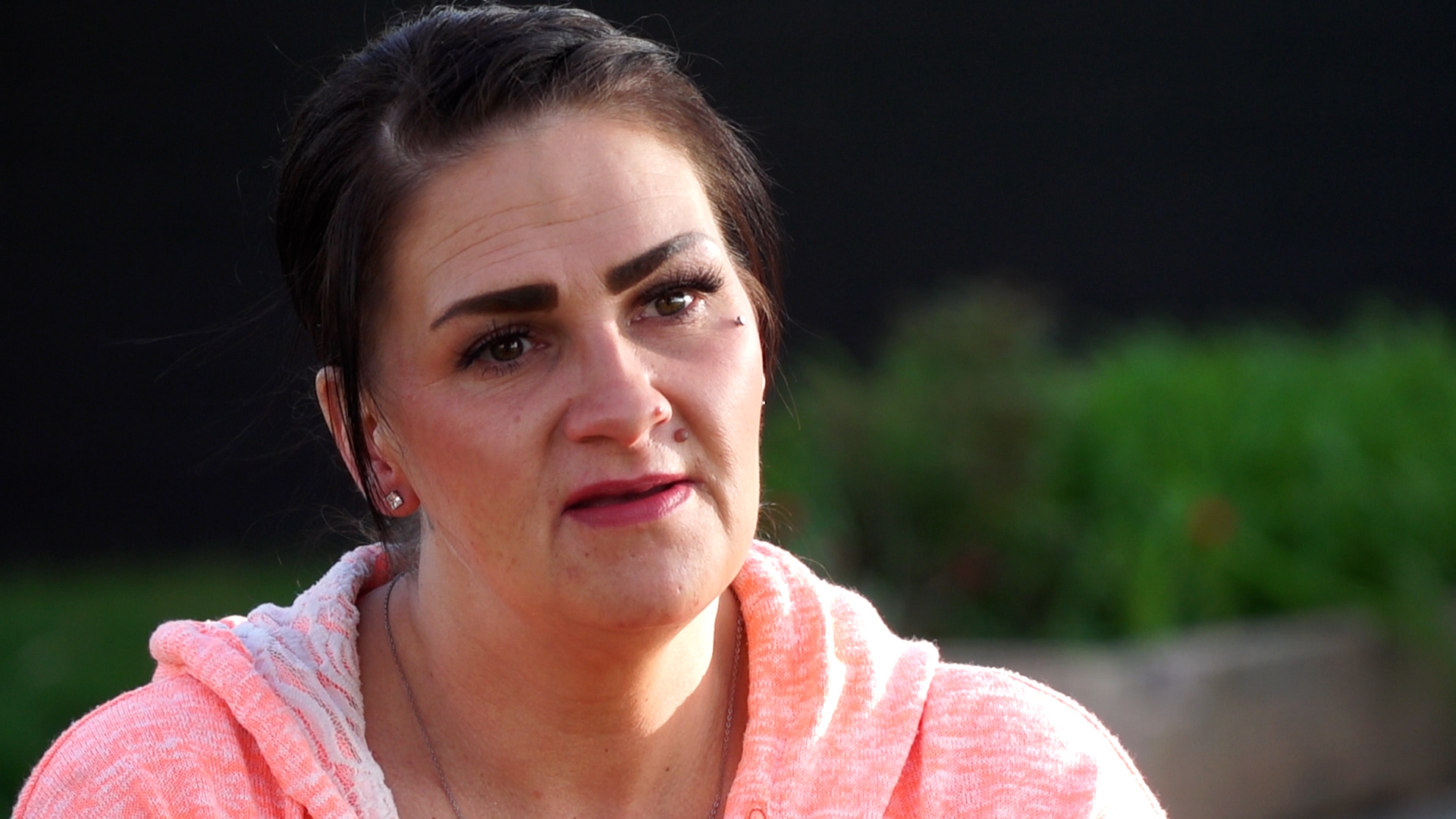 Tiffani Fergeson talks about sobriety at her home in Clearfield. Credit: Tanner Siegworth, KSL-TV....