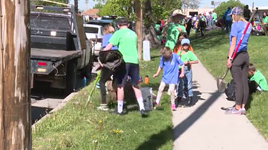 Hundreds of volunteers plant trees in Jefferson Park in Salt Lake City. (KSL TV)...