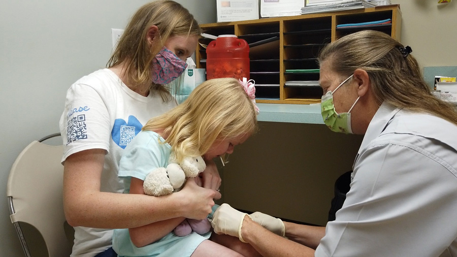 5-year-old Elodie gets immunized before she begins kindergarten. (KSL TV)...