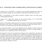 The construction addendum for tenants of 800 Block apartments. (Nelson Partners)