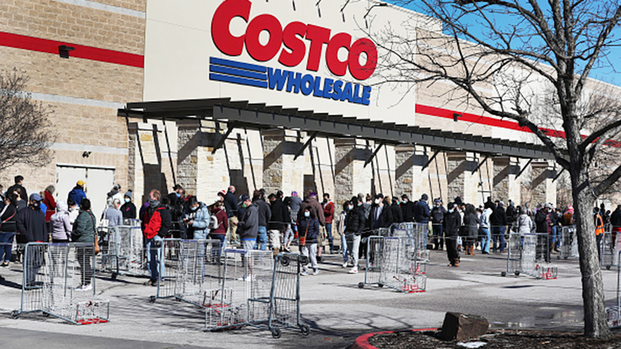 AUSTIN, TEXAS - FEBRUARY 20: People wait to shop at the Costco Wholesale store as they look to purc...