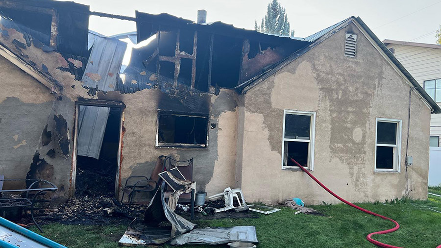 The remains of an empty Heber house after a fire. (Courtesy: Wasatch Fire)...
