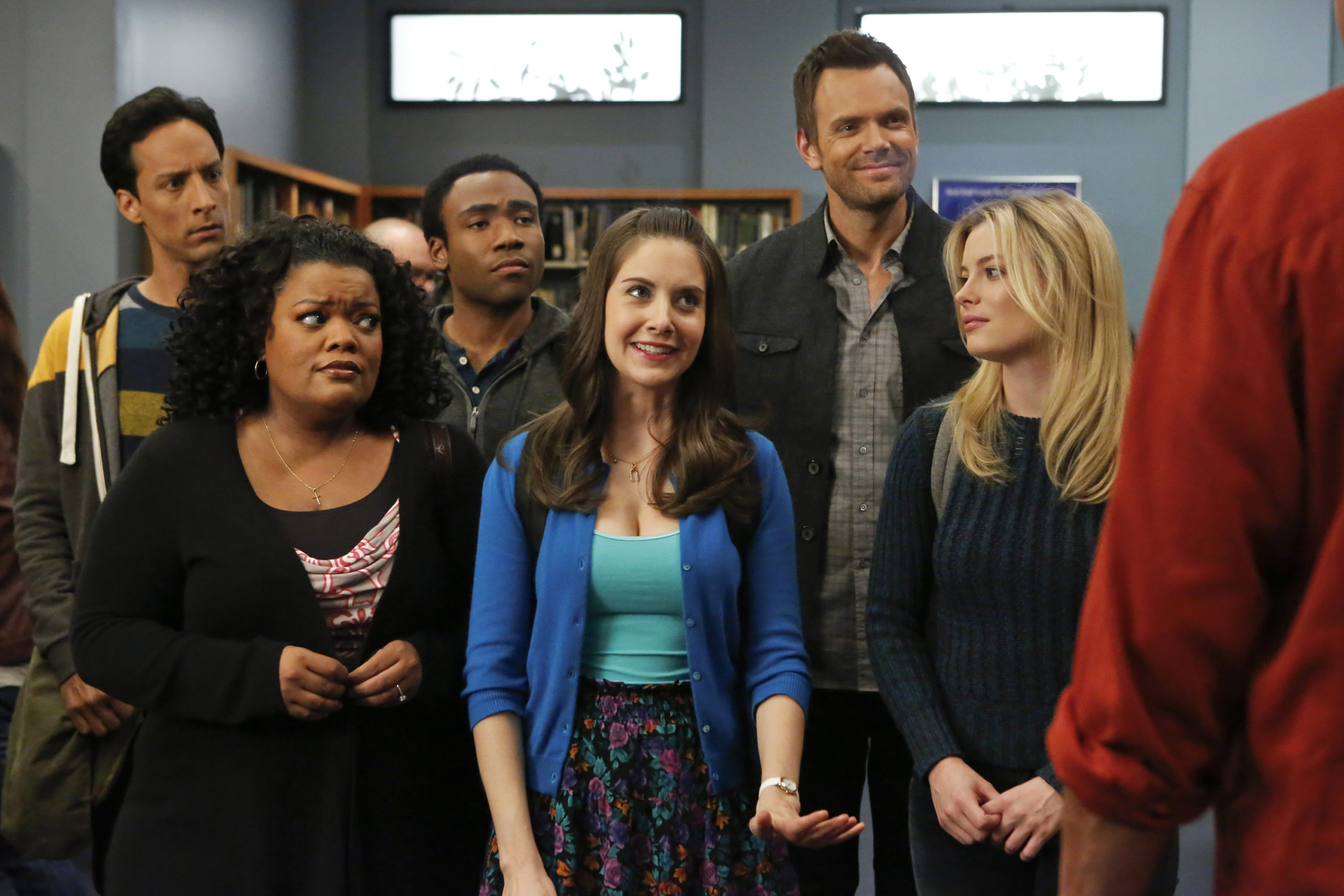 COMMUNITY -- "Basic Human Anatomy" Episode 410 -- Pictured: (l-r) Danny Pudi as Abed, Yvette Nicole...