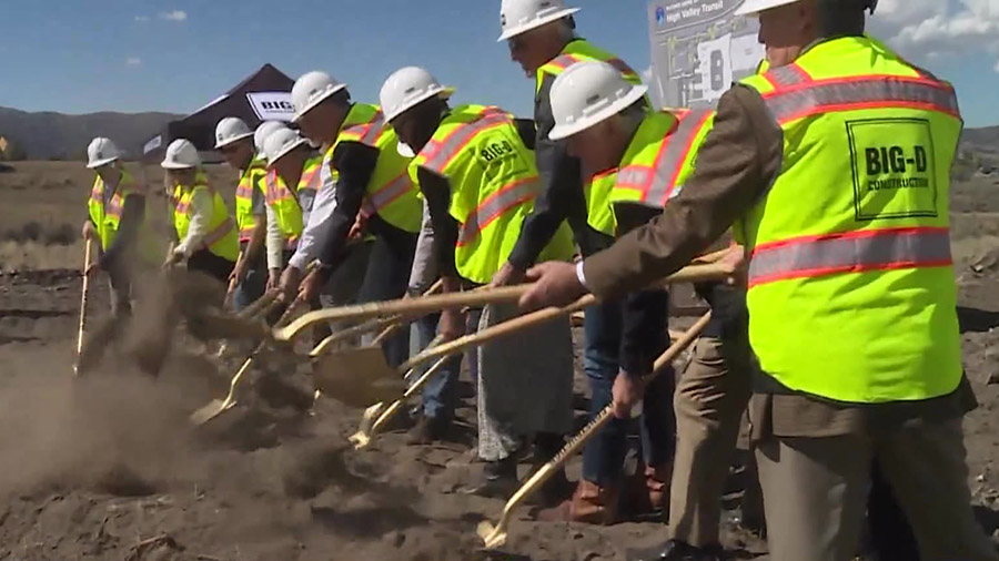 The ground breaking of the High Valley Transit offices....