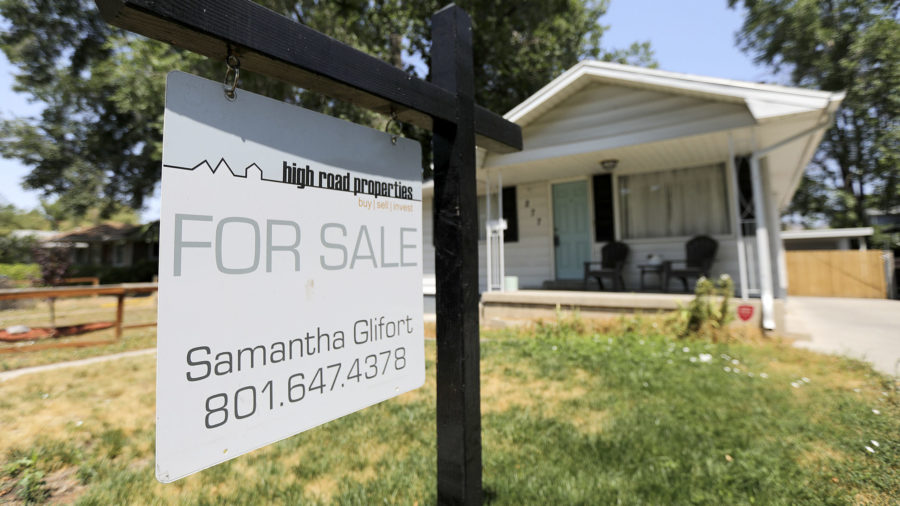 FILE: A for sale sign is pictured in Salt Lake City on Thursday, July 15, 2021. (Kristin Murphy/Des...
