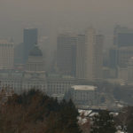 Inversion in Salt Lake City on Saturday. (KSL-TV's Mike Anderson)