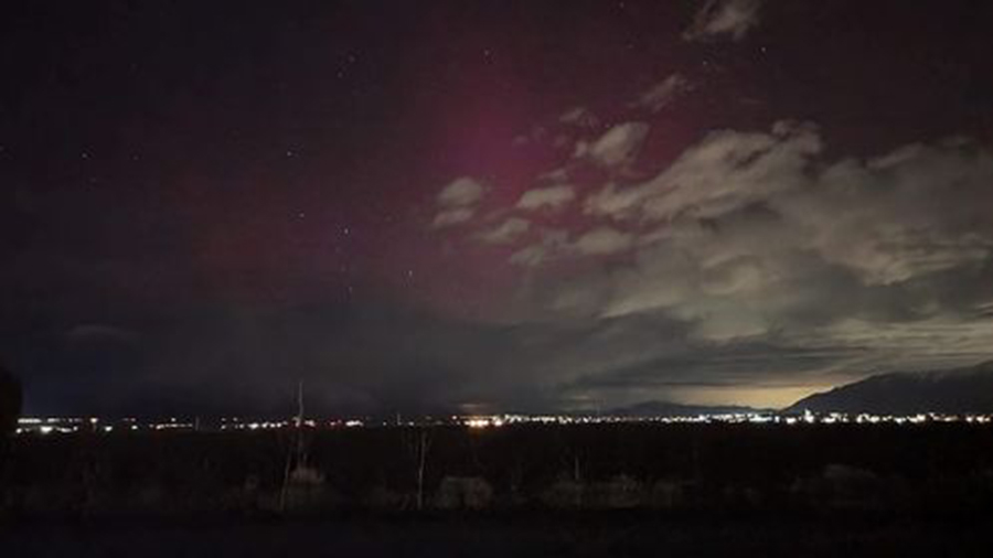The Northern Lights were visible in Tooele, Utah at approximately 1 a.m. Friday morning. (Denys Rem...
