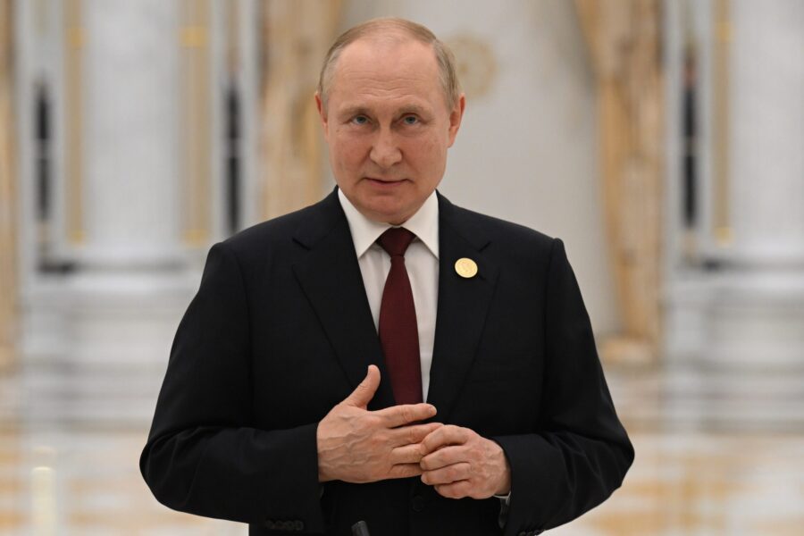 FILE - Russian President Vladimir Putin speaks to the media after the summit of Caspian Sea littora...