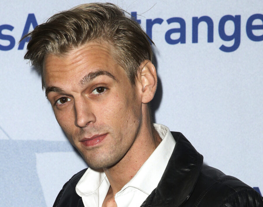 FILE - Singer Aaron Carter arrives at a premiere of "Saints & Strangers" at the Saban Theater i...