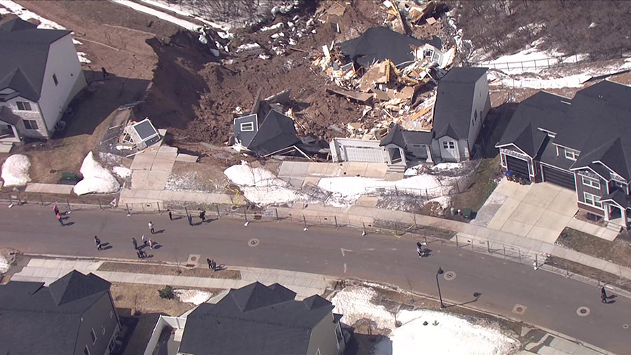 The aftermath of the Draper landslide from Saturday morning. (KSL TV)...