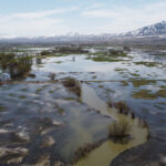 Little Bear River near Mendon, Utah, has flooded much of the surrounding farmland. (Photo courtesy: Justin Berrett)