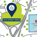 A map showing the location of the Oslo Norway Temple. (Intellectual Reserve, Inc.)
